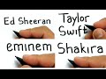 compilation singer , how to turn words , ED SHEERAN , TAYLOR SWIFT , EMINEM , SHAKIRA into cartoon