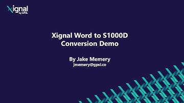 Xignal Word To S1000D Converter