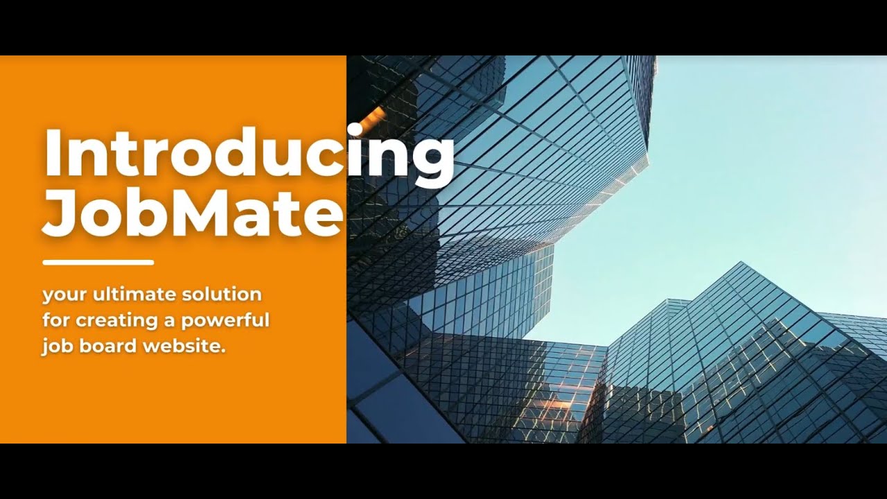 Introducing Jobmate - WordPress Job Board Theme | Jobmate Theme - YouTube