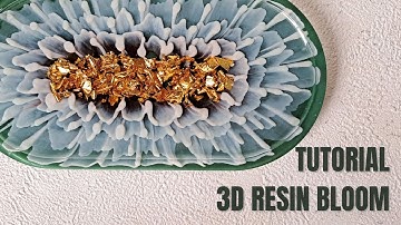 3D RESIN FLOWER BLOOM Tutorial on Trinket Dish (Selfmade Alcohol ink)