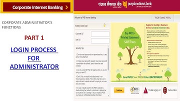 PNB Corporate net banking part 1, LOGIN PROCESS FOR corporate net banking