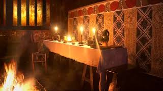 Ambience/ASMR: Feast in Medieval Great Hall (No-Music Version), 4 Hours