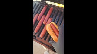 Bison Dogs on the Portable Grill