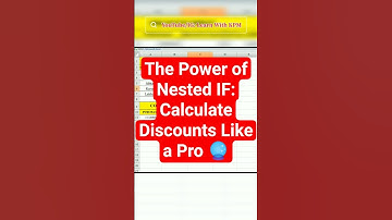 The Power of Nested IF: Calculate Discounts Like a Pro 🔮 #shorts #excel #viral