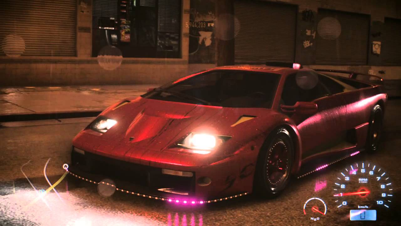 Need for Speed 2015 Neon Lights Lamborghini Diablo SV Tuning PS4