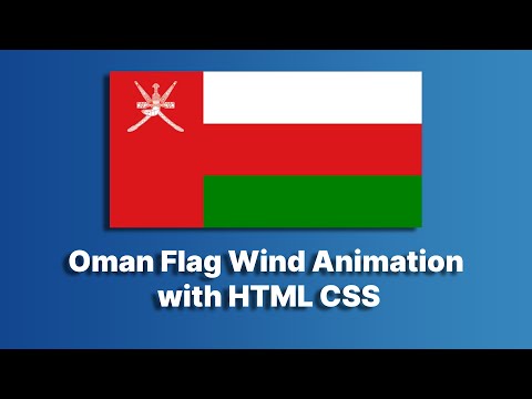 Oman Flag Animation with HTML CSS | HTML CSS Flag Animation @raselcoder