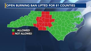 Why North Carolina's burn ban is lifted in 81 counties amid a drought