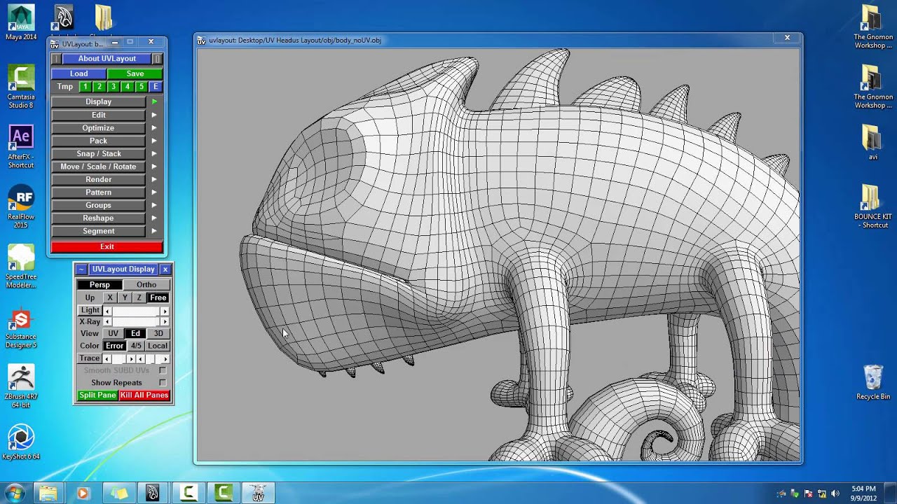 Trải UV bằng phần mềm UV HeadUs Layout - YouTube