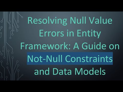 Resolving Null Value
