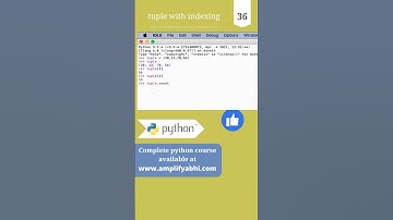 Python : Tuple with indexing | tuple | #shorts  #amplifyabhi | py 36