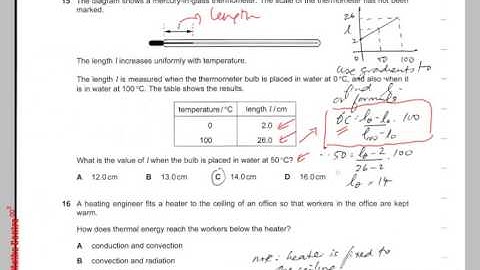 IGCSE Physics 0625/13 Oct/Nov 2015 questions 15 & 16 full solutions