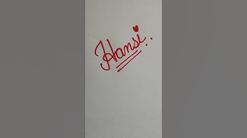 ✨ Cursive Name Art | Stylish Name Writing in Cursive | Calligraphy for Beginners #shorts #hansi