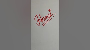 ✨ Cursive Name Art | Stylish Name Writing in Cursive | Calligraphy for Beginners #shorts #hansi