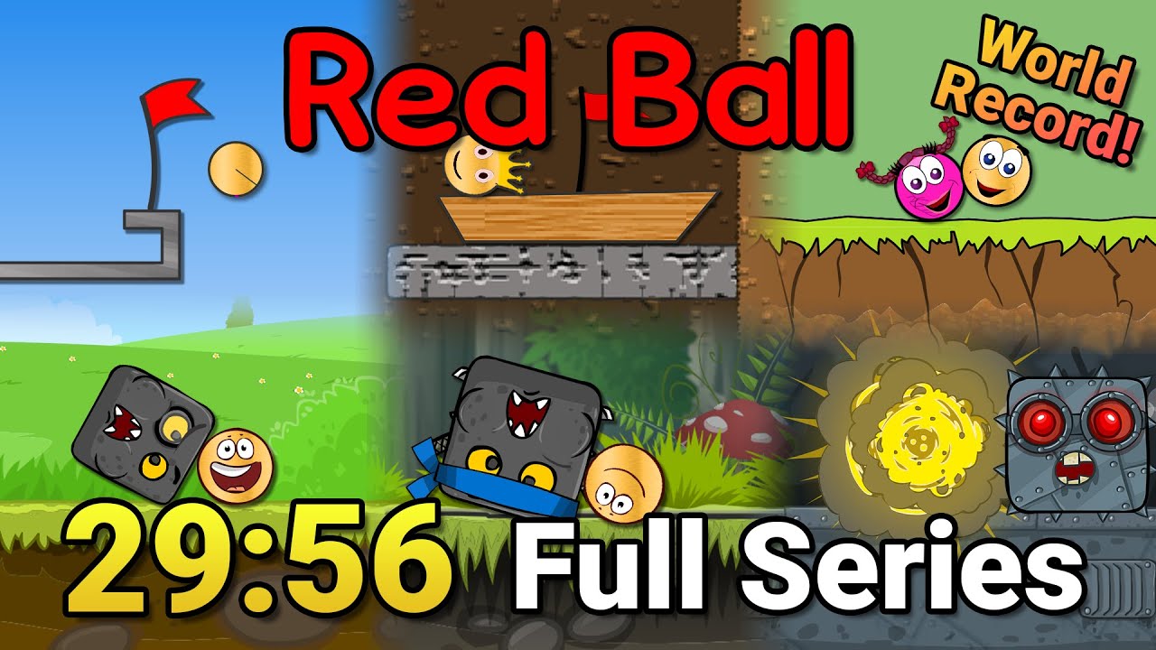 All Mainline Red Ball Games Speedrun in Under 30 Minutes! YouTube