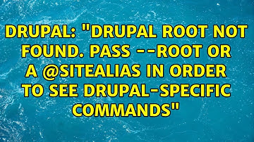 "Drupal root not found. Pass --root or a @siteAlias in order to see Drupal-specific commands"