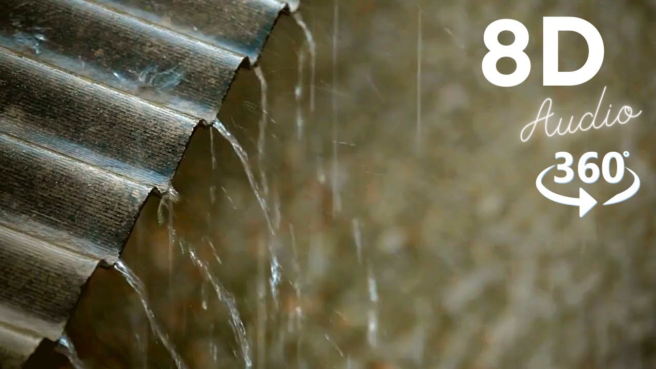 FALL ASLEEP 10 TIMES FASTER with 8D Audio Rain On Metal Roof Sounds!