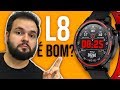 Smartwatch L8 Unboxing Review - É um bom smartwatch redondo? IP68? Vale a pena? - Lemfo L8