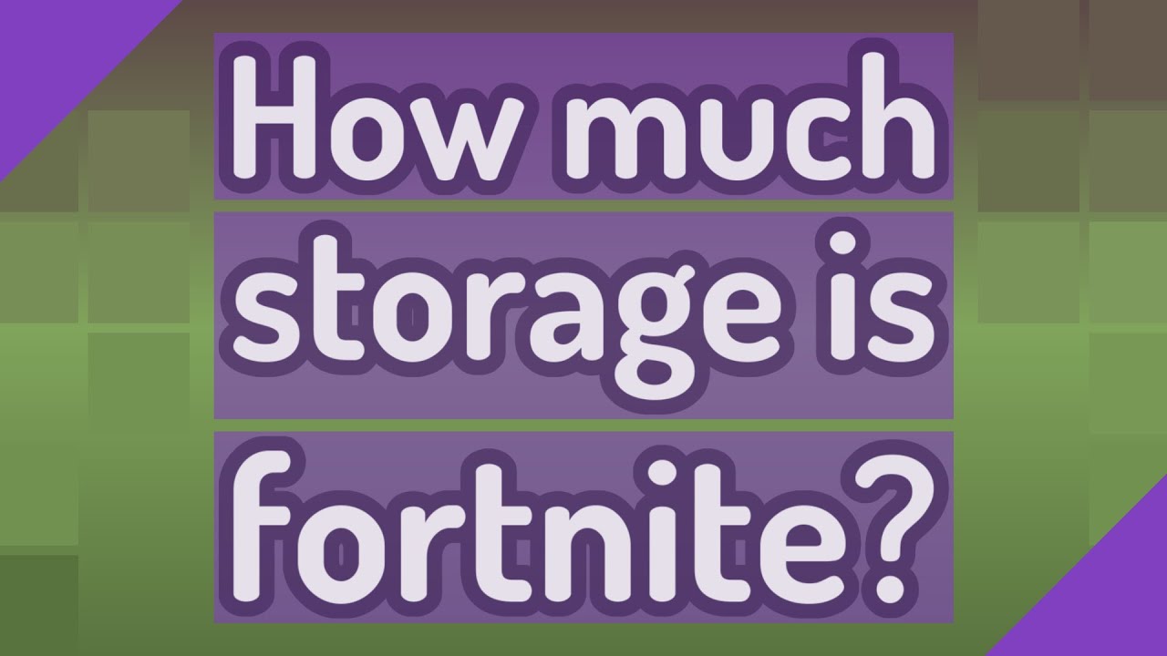 Fortnit Storage How much storage is fortnite? - YouTube