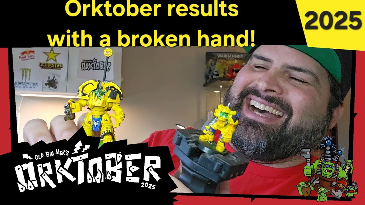 Весь мой прогресс в хобби Warhammer 40K, который я сделал за месяц со сломанной рукой! (Результат...