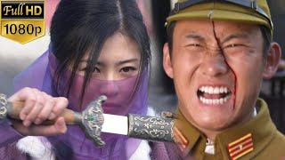 The female swordsman raided the Japanese army and killed two Japanese officers with one sword!
