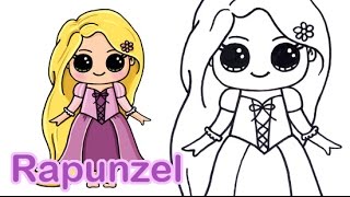 How to Draw Rapunzel from Tangled Cute and Easy