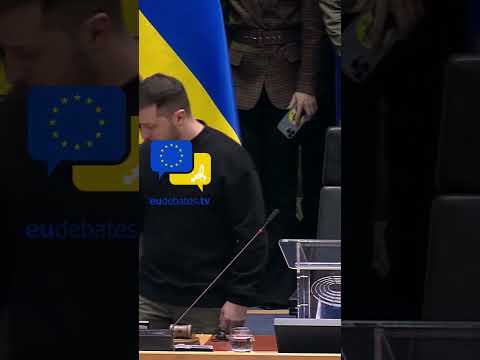 Ukrainian President Volodymyr Zelensky was given a standing ovation