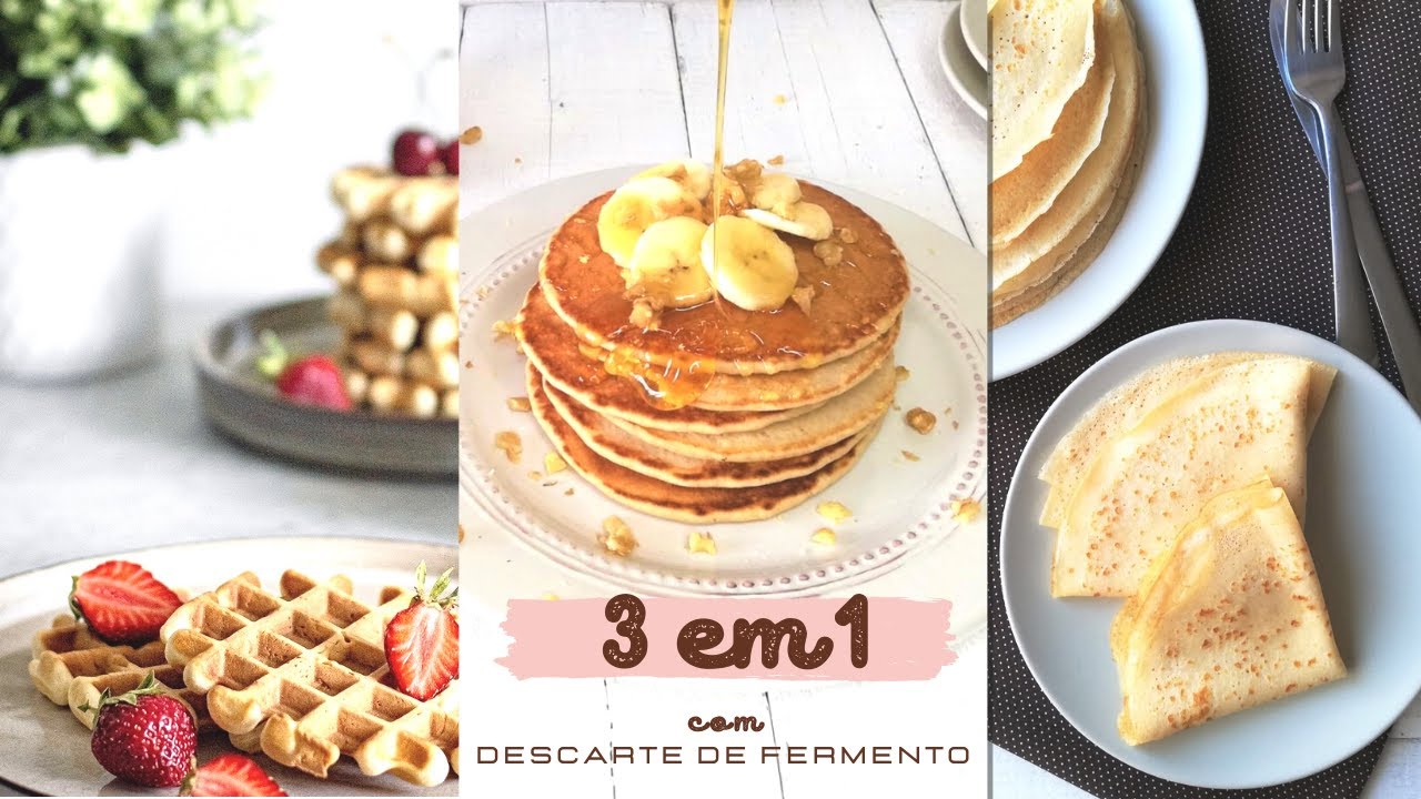 RECEITAS COM DESCARTE DE FERMENTO NATURAL | (3 em 1) 3 IDEIAS SIMPLES DE 1 RECEITA SAUDÁVEL E RÁPIDA