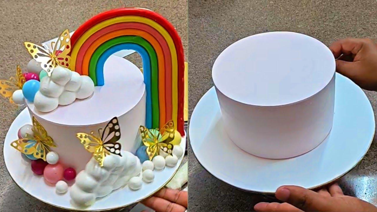 🌈Rainbow Cake/Rainbow Cake Design 2025//Cake Design/latest birthday Cake Design/Cake Design/Cakeidea