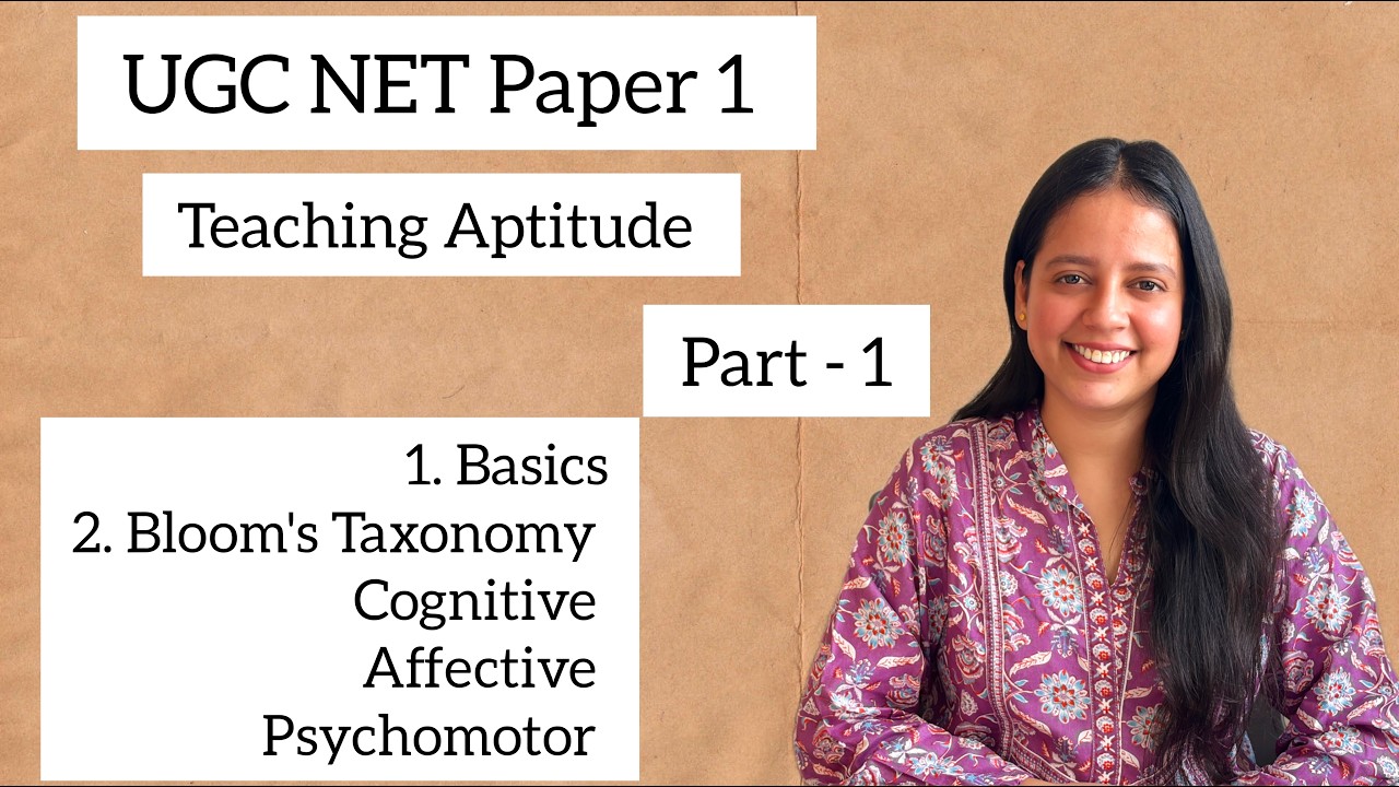 Teaching Aptitude (Part 1) UGC NET Paper 1 | UGC NET Exam June 2026 ...