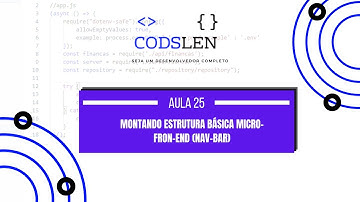 Montando Estrutura Base Micro Front-End (Nav-Bar)  | Front-End | #AULA25