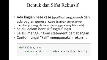 Algoritma dan Pemrograman 2 - 6 Algoritma Rekursif