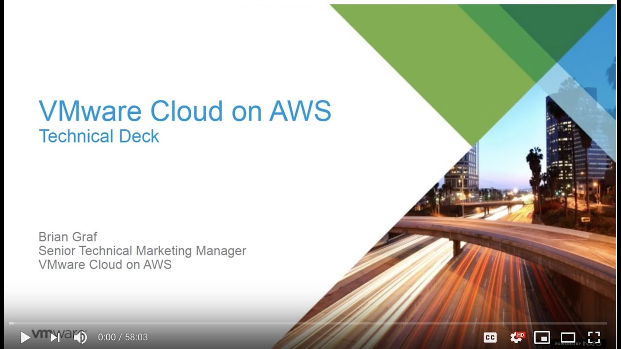 VMware Cloud on AWS: Tech Deep Dive Webinar - YouTube