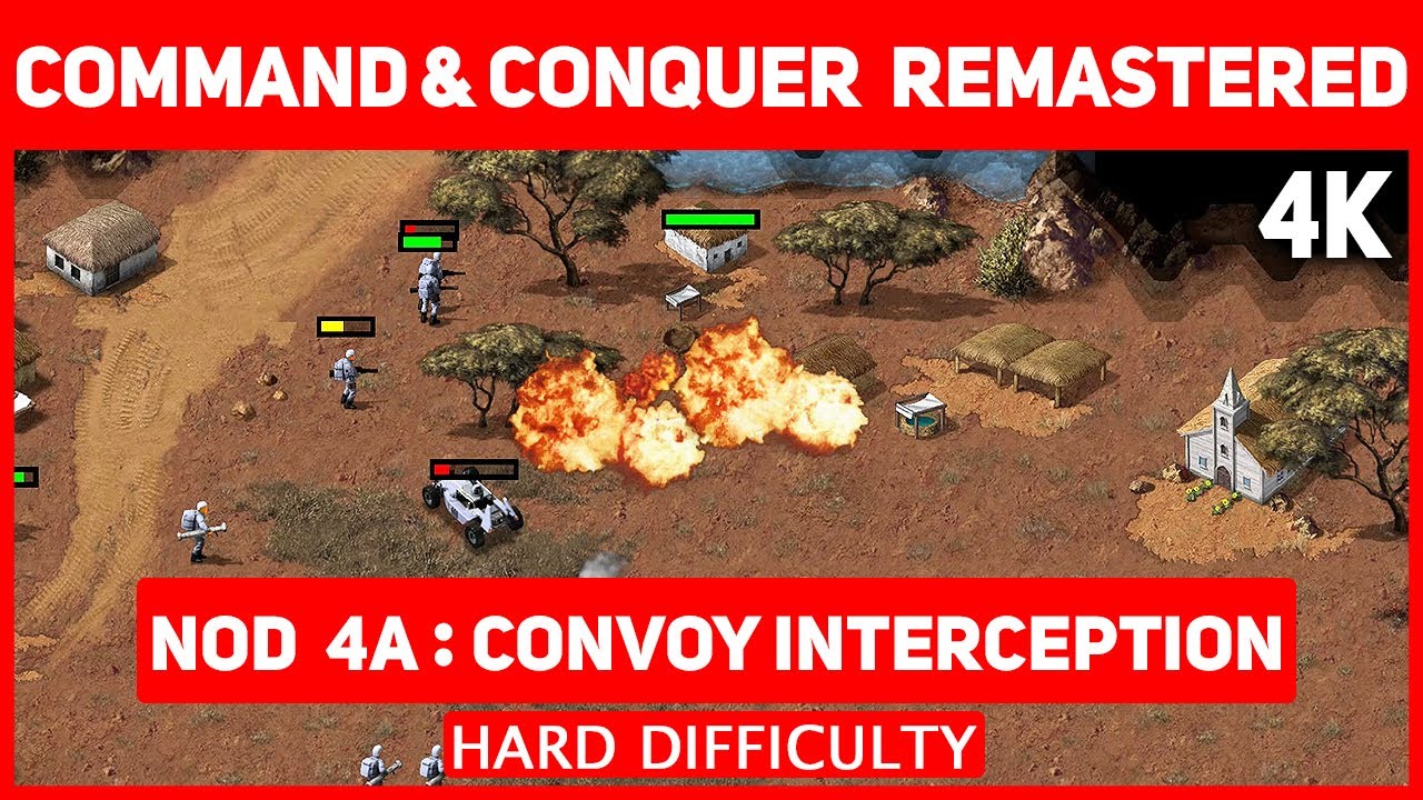 Command & Conquer Remastered 4K - Nod Mission 4 A - Convoy