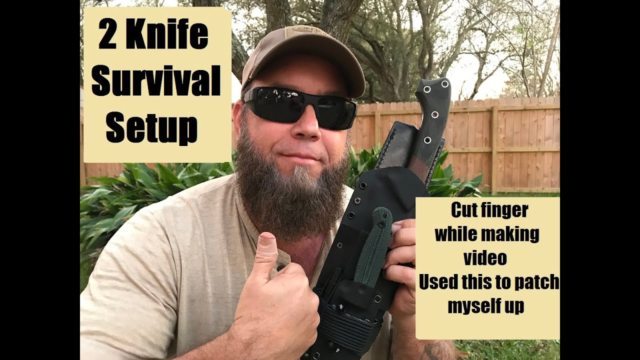 Condor Atrox and Schrade SCHF 56LM Piggyback/Survival Knife Setup