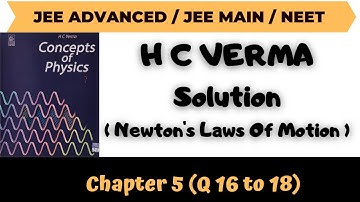 H C Verma Solutions Chapter 5  Q 16 to Q18  (Newton