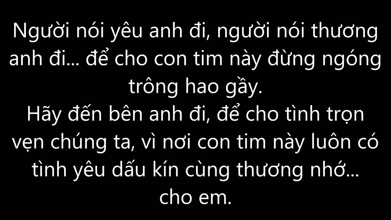 Trot Yeu Trung Quan Idol Lyrics Youtube