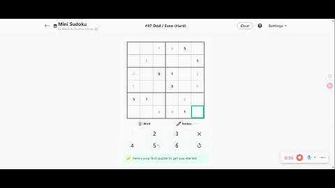 LinkedIn Mini Sudoku Answer Today #97  Odd / Even #sudoku