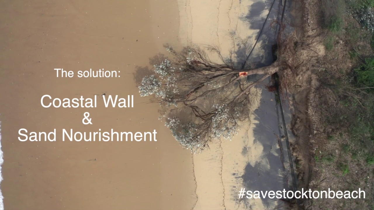 SAVE STOCKTON BEACH | Coastal Wall & Sand Nourishment - YouTube