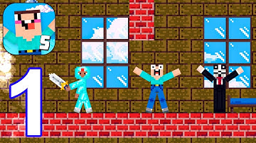 Noob vs Pro 5: Herobrine - Gameplay Walkthrough Part 1 Tutorial (Android,iOS)