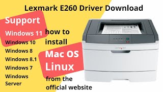 Lexmark E260 Driver Download and Setup Windows 11 Windows 10