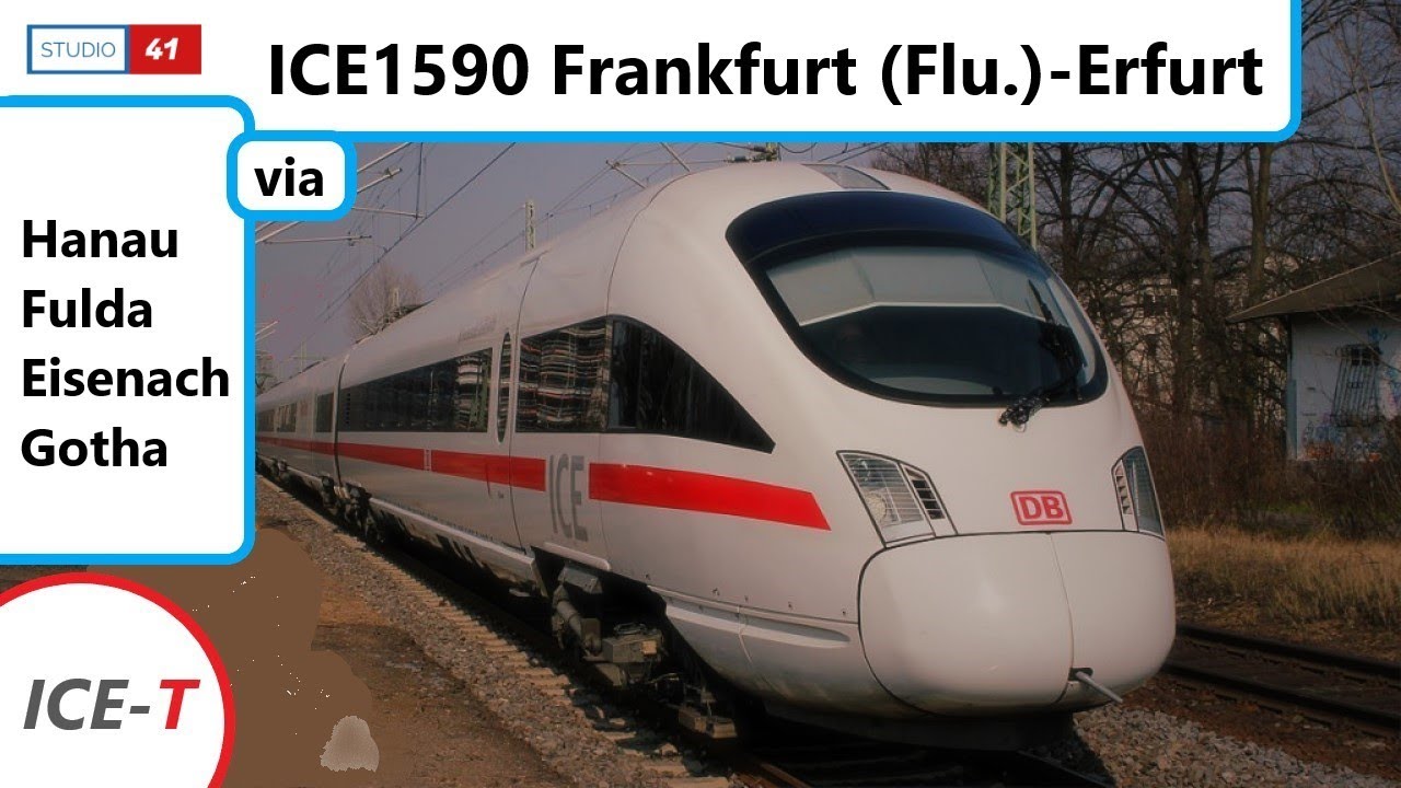 Frankfurt Flughafen-Erfurt *ICE1590* (ICE-T II BR411) Führerstandsmitfahrt/Cabride