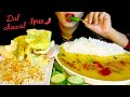 ASMR EATING SPICY DAL CHAWAL WITH PAPAD | ASMR | MUKBANG