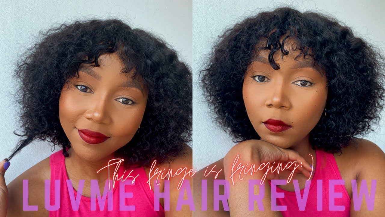 Vlog Natural Short Curly Top Lace Fringe Wig Review Ft LUVME HAIR