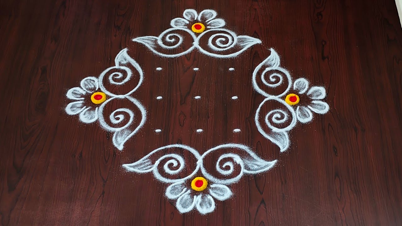 5×3dots navaratri special rangoli designs🌷|dussehra muggulu|easy pandaga muggulu|#Rang Kaa Rangoli