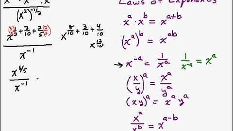 Simplify Fractional Exponents Using the Laws of Exponents Part 2