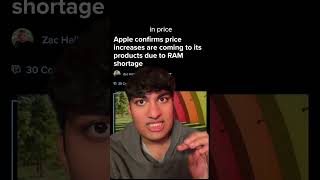 Apple increasing prices due to RAM crisis