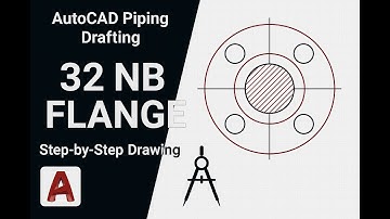 "32 NB Slip-On Flange Drawing in AutoCAD | 150# Flange Drafting Tutorial Step-by-Step"