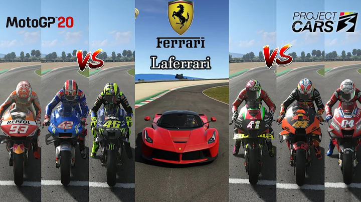 Ferrari Laferrari VS MotoGp 20 Bikes || Drag Race || Hyper Car Vs MotoGp Bikes || 4K ||
