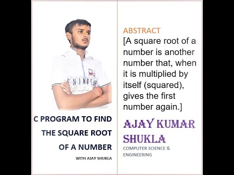 C program to find the square root of a number using sqrt function || # ...