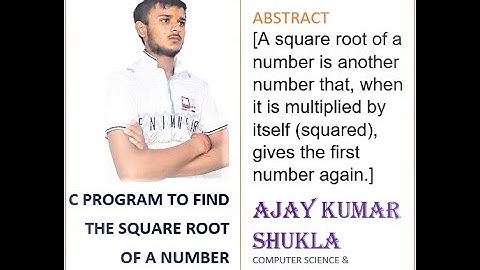 C program to find the square root of a number using sqrt function  || #AJAY_SHUKLA